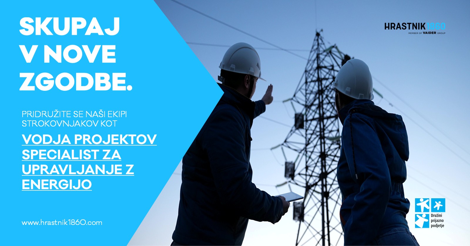 Vodja projektov specialist za upravljanje z energijo (m/ž)